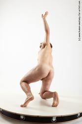 Nude Man White Kneeling poses - ALL Slim Short Brown Kneeling poses - on one knee Realistic